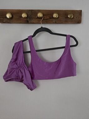 Kittenish Violet Scoop Bikini Top and Bottom Set